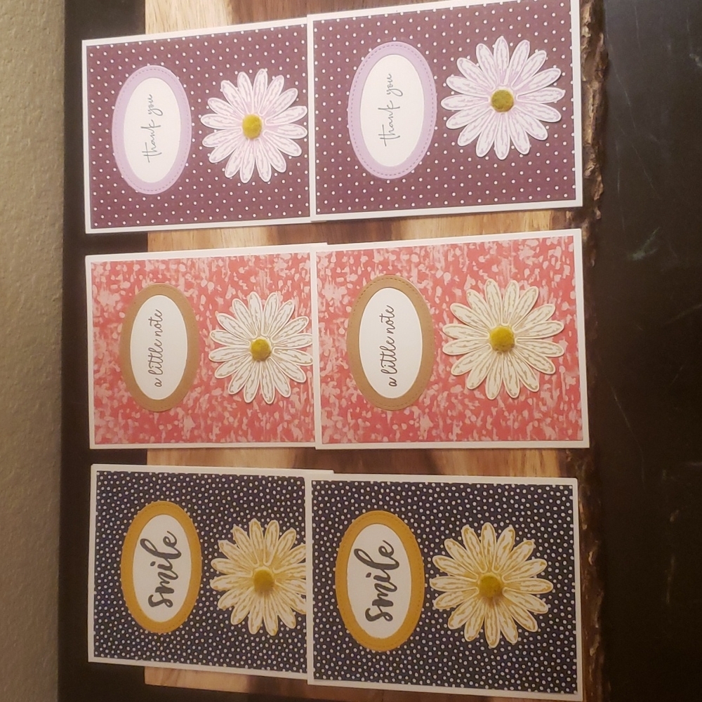 Set of 6 handmade cards